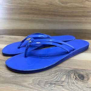 Coach Juney Purple Flip Flops Womens 10 Signature Embossed sandals